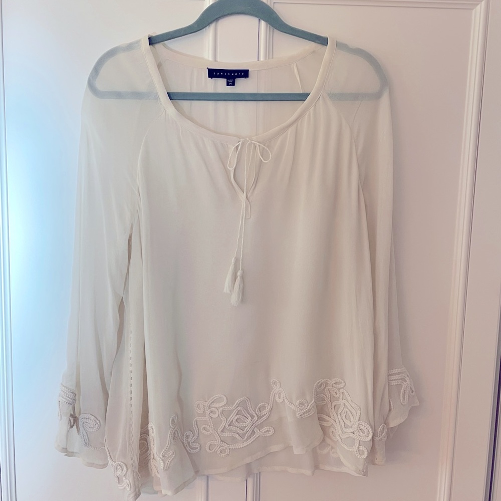 Gorgeous soft white embroidered blouse